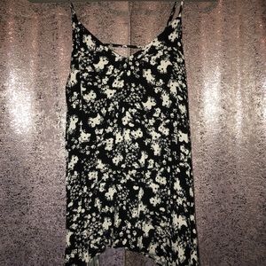 Black and White floral tank top
